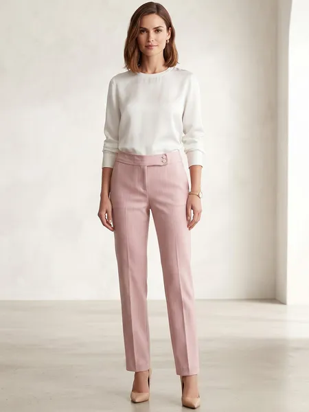 Calça de Alfaiataria Rosa da Barreds - Tam. 38