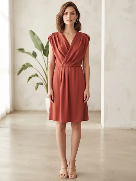 Vestido Terracota da COLLINS - Tam. P