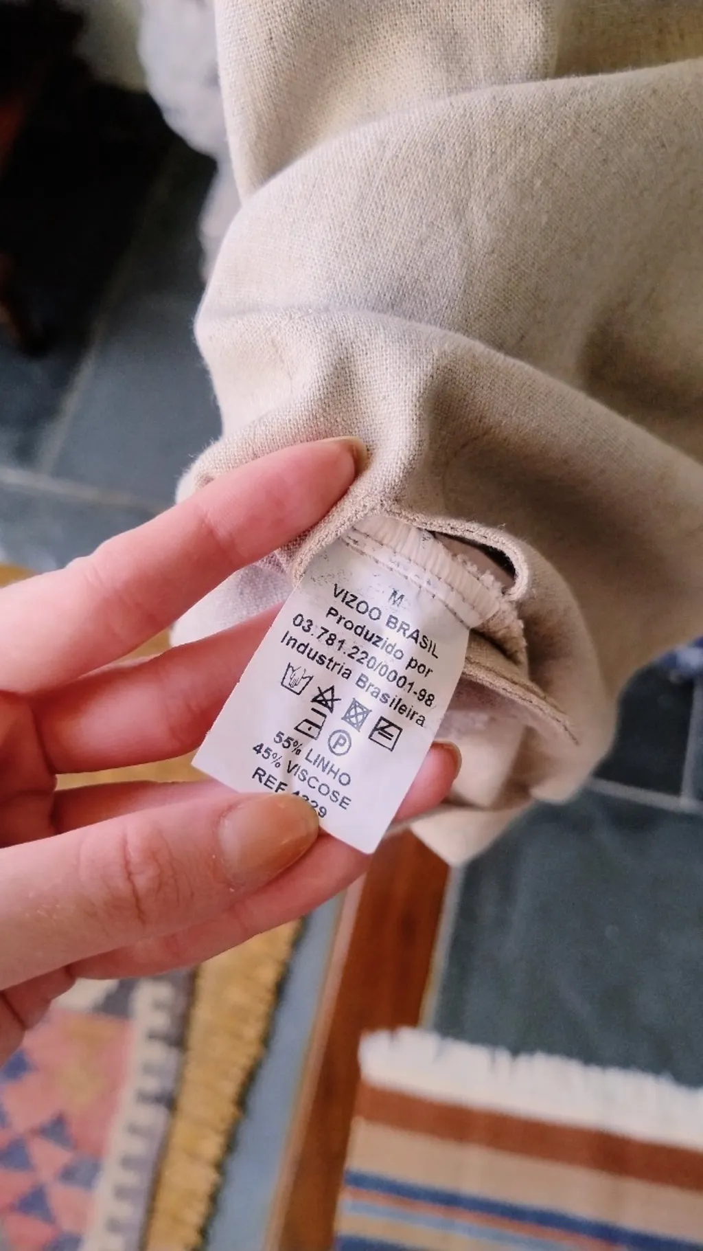 Regata Bege de Viscolinho com Modelagem Ampla da Vizoo