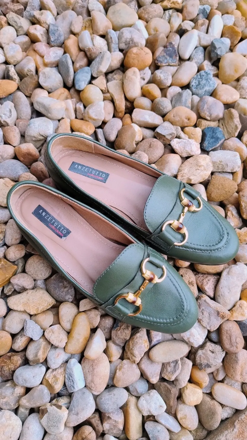 Mocassim Couro Pelica Verde da Anzetutto