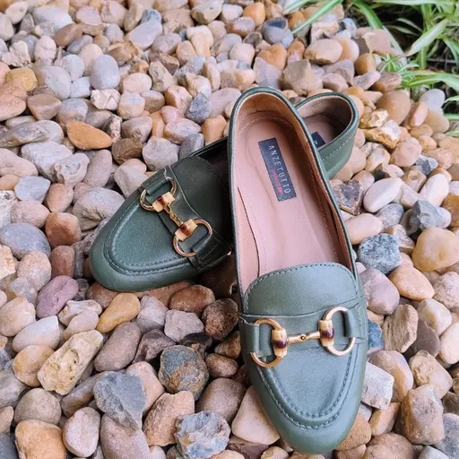 Mocassim Couro Pelica Verde da Anzetutto