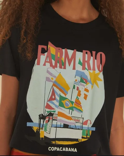 T-shirt Farm Rio Copacabana Preta