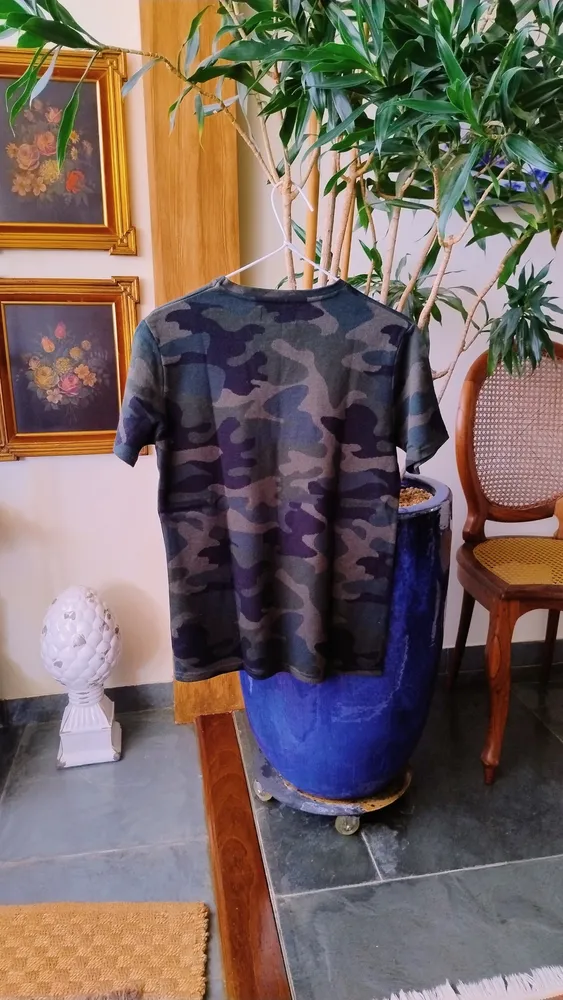 Camiseta Camuflada Verde da Marfinno