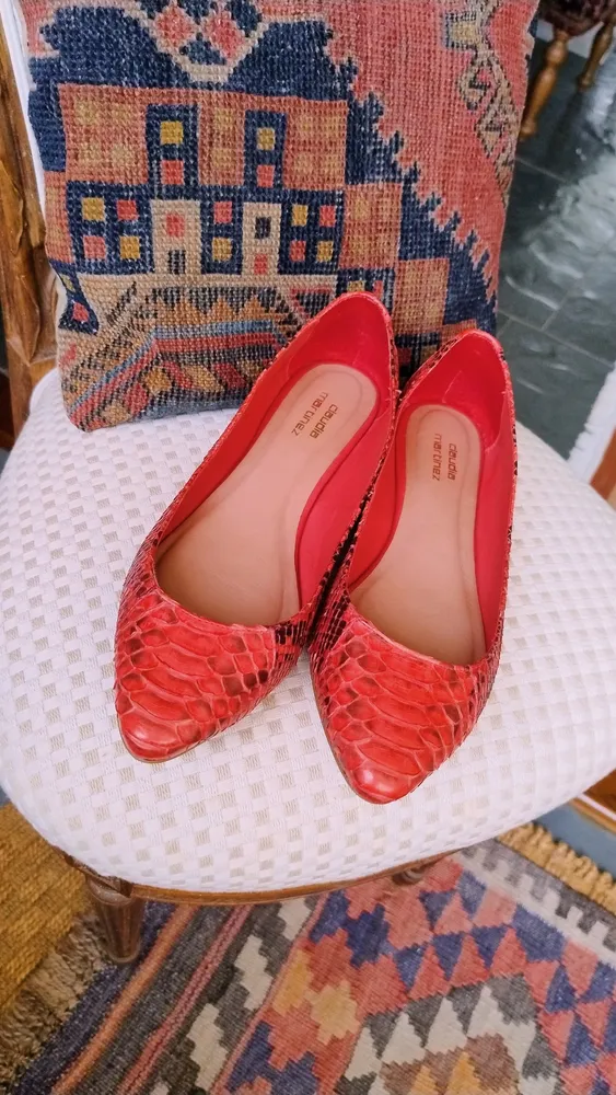 Sapatilha Claudia Martinez Python Coral