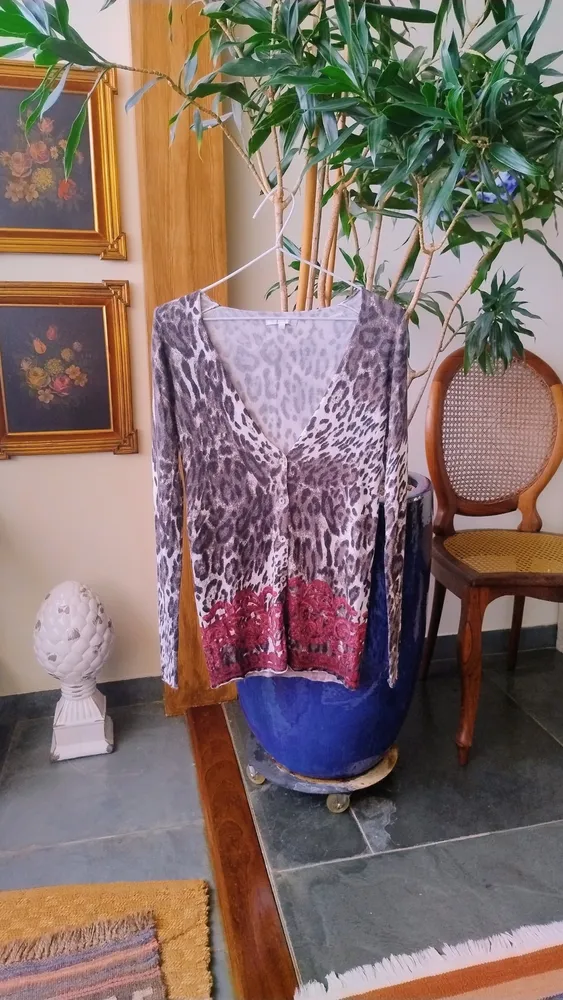 Cardigan Le Lis Blanc Animal Print e Floral