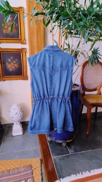 Colete Jeans Alongado da Bo.Bô
