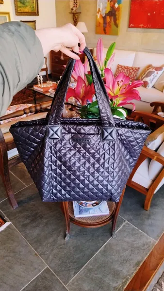 Bolsa Matelassê Preta de Nylon da Smartbag