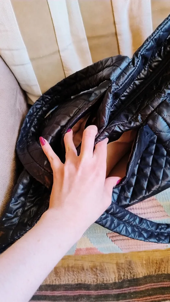 Bolsa Matelassê Preta de Nylon da Smartbag