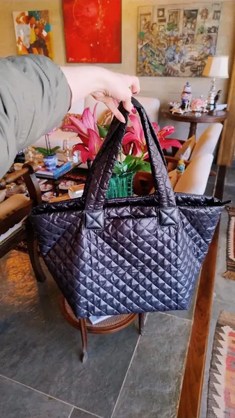 Bolsa Matelassê Preta de Nylon da Smartbag