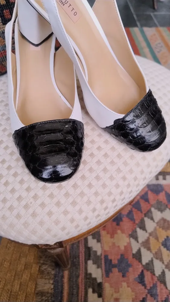 Slingback Anzetutto Bicolor com Phyton Legítimo