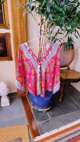 Blusa Fluida Rosa Estampada