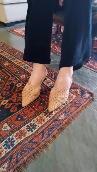 Sapato Slingback de Ráfia Lelive