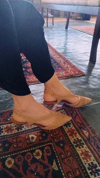 Sapato Slingback de Ráfia Lelive