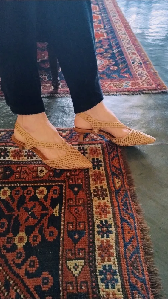 Sapato Slingback de Ráfia Lelive
