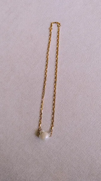 Colar Dourado com Pérola Barroca Natural