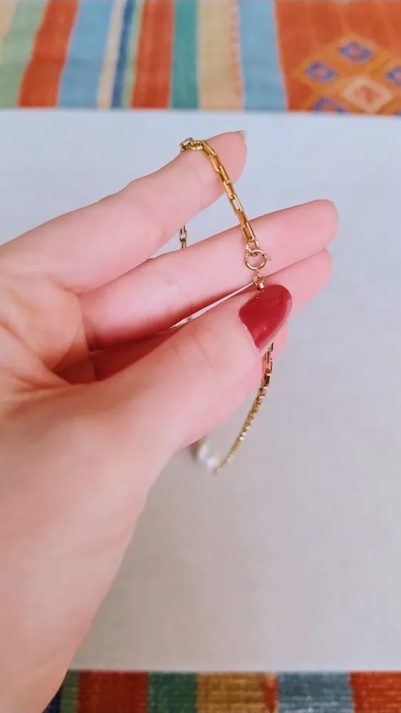 Colar Dourado com Pérola Barroca Natural