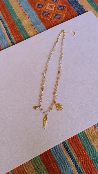Colar Boho com Pingentes de Mar