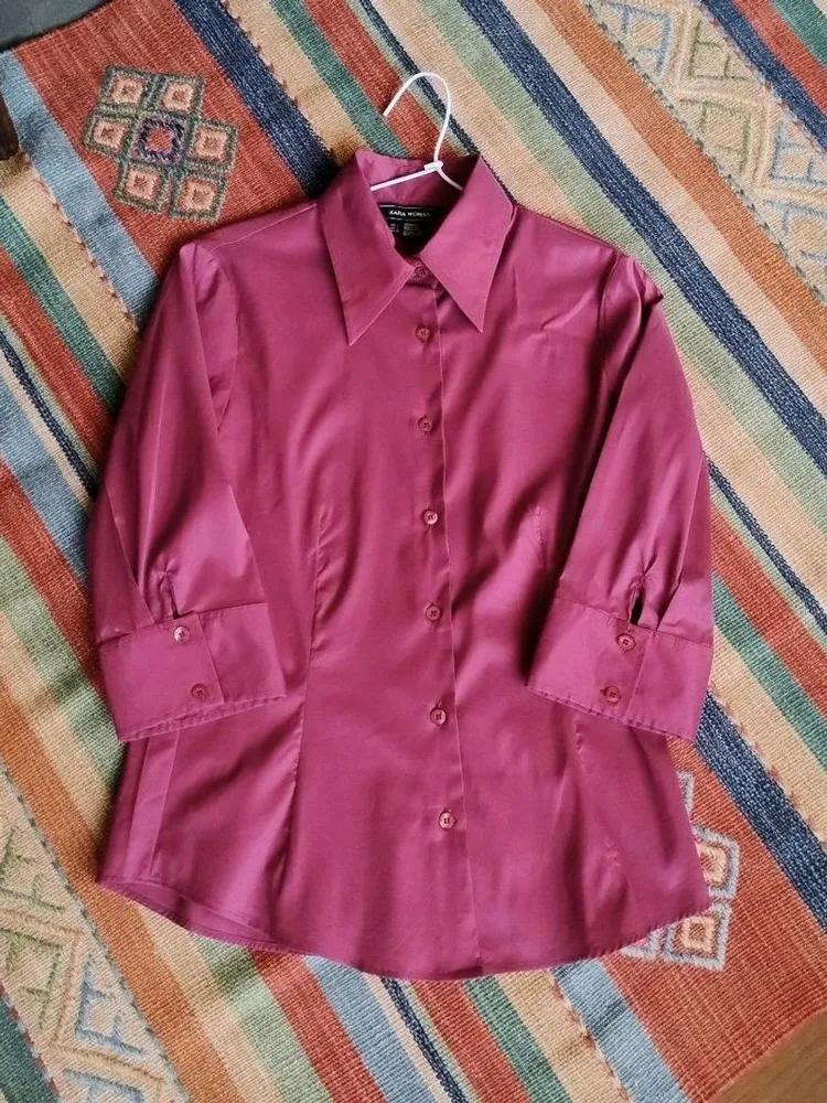 Camisa Zara Woman Magenta