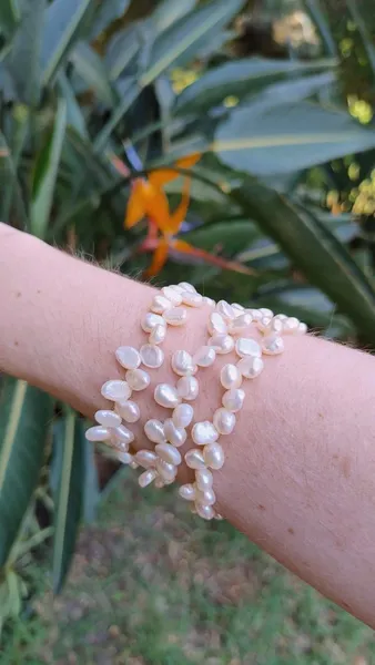 Conjunto  Trio de Pulseiras de Pérolas