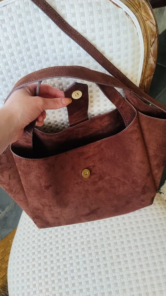 Bolsa Marrom em Suede da Hering