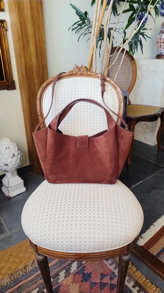 Bolsa Marrom em Suede da Hering