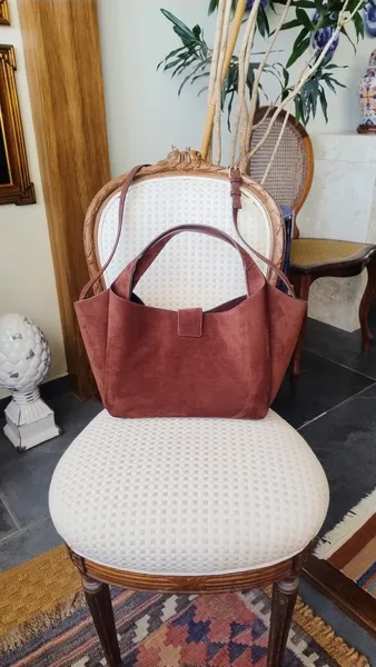 Bolsa Marrom em Suede da Hering