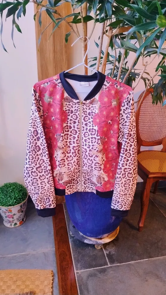 Jaqueta Bomber Floral Animal Print da Lança Perfume