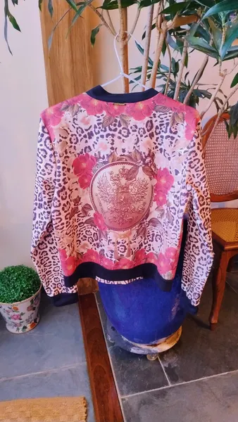 Jaqueta Bomber Floral Animal Print da Lança Perfume