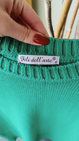 Colete de Tricot Fili Dell Arte Verde Bandeira