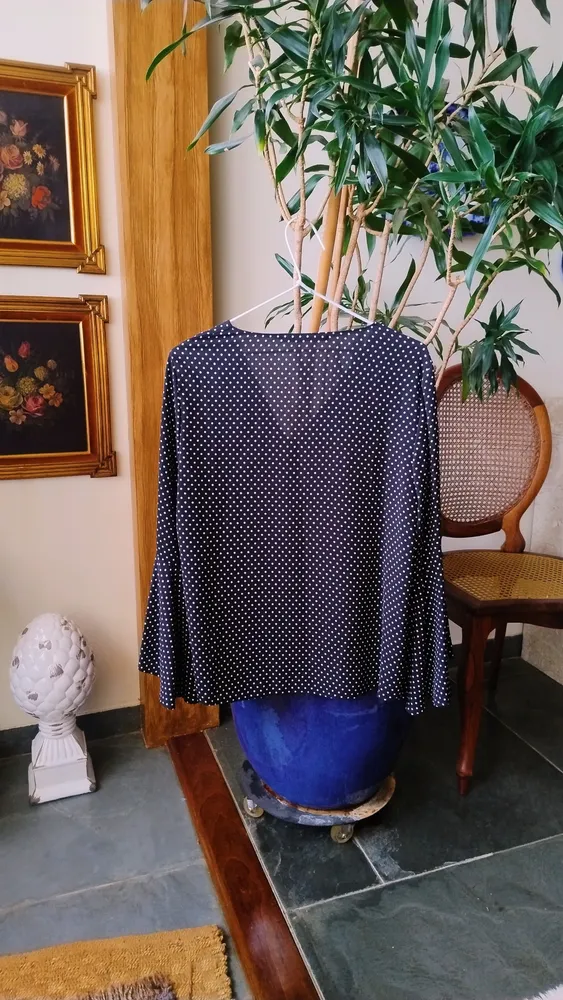 Blusa de Poá Zara com Mangas Flare