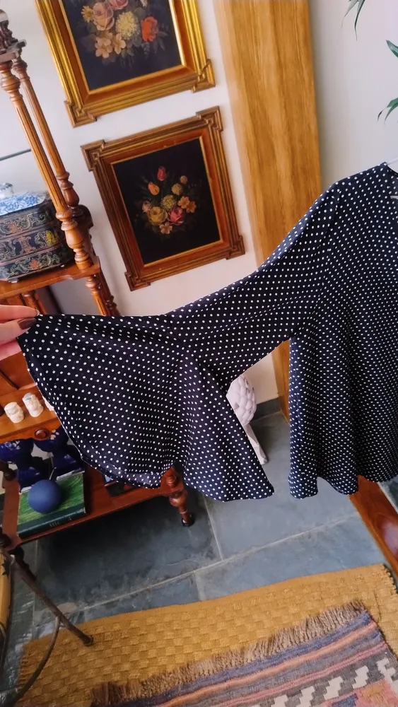 Blusa de Poá Zara com Mangas Flare