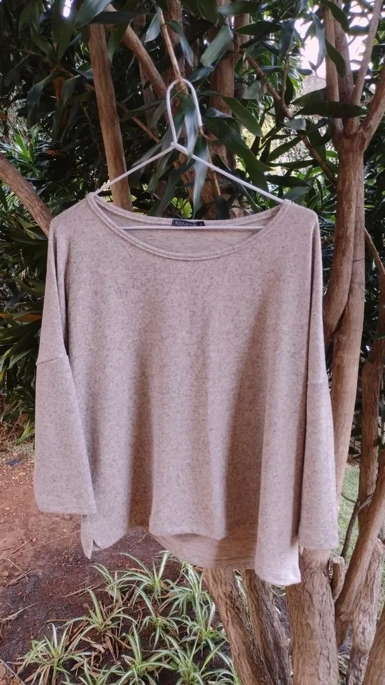 Conjunto de Malha Cor de Areia da Kissaman