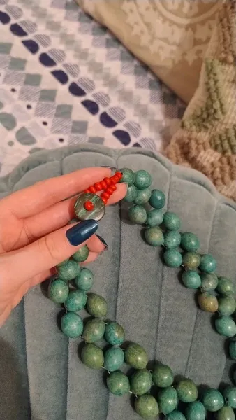 Colar Turquesa e Coral
