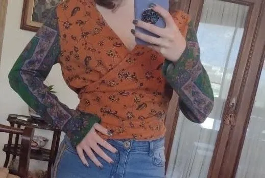 Blusa Transpassada Estampada da Le Lis Blanc