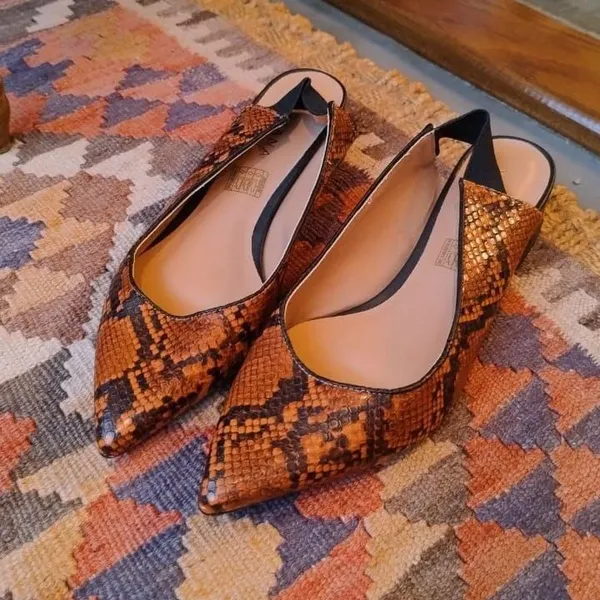 Sapato Slingback Imitação de Phyton da Viviana Calçados