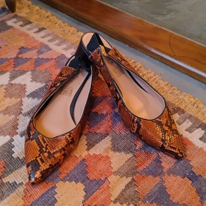 Sapato Slingback Imitação de Phyton da Viviana Calçados