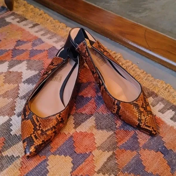 Sapato Slingback Imitação de Phyton da Viviana Calçados
