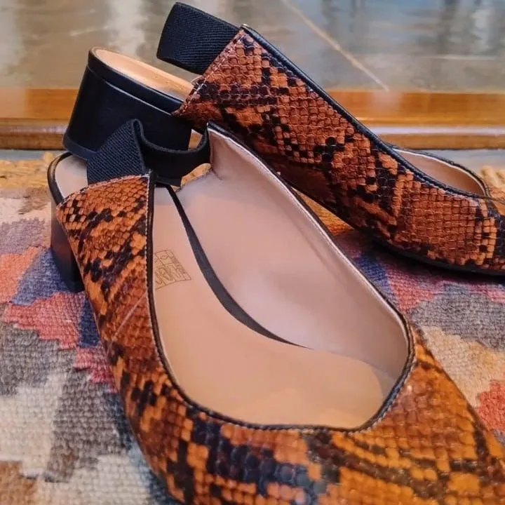 Sapato Slingback Imitação de Phyton da Viviana Calçados