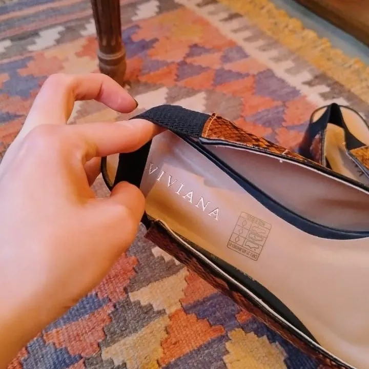 Sapato Slingback Imitação de Phyton da Viviana Calçados