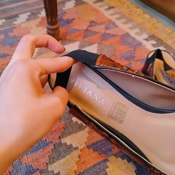 Sapato Slingback Imitação de Phyton da Viviana Calçados
