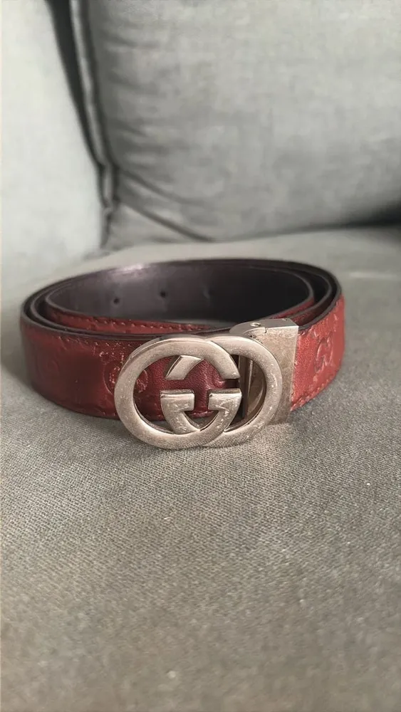 cinto gucci vintage marrom 110