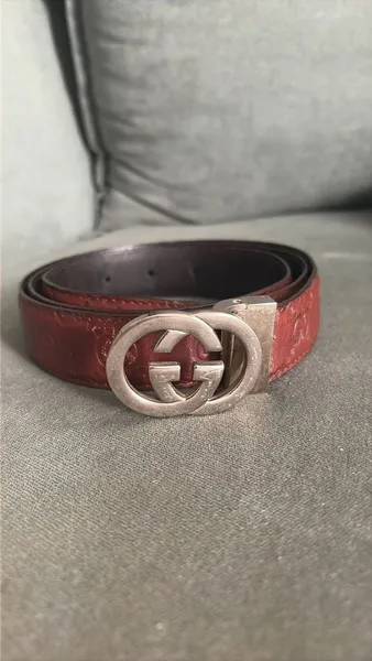 cinto gucci vintage marrom 110