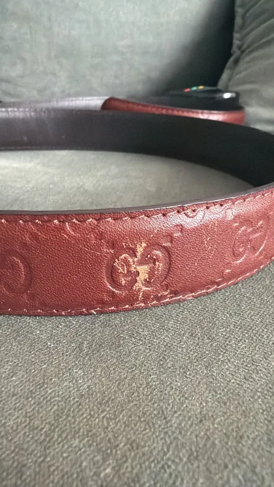 cinto gucci vintage marrom 110