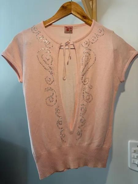 blusa maria filó bailarina rosa pp