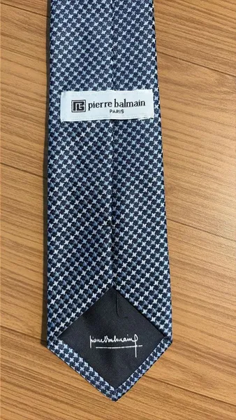 gravata pierre balmain azul ponta larga 7.5cm