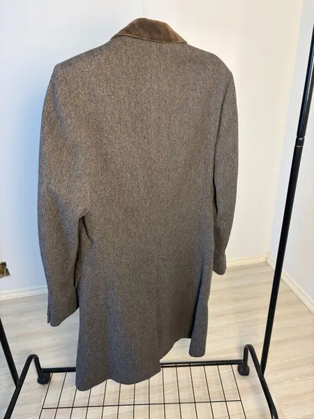 sobretudo aquascutum pure laine vierge cinza