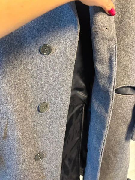sobretudo aquascutum pure laine vierge cinza