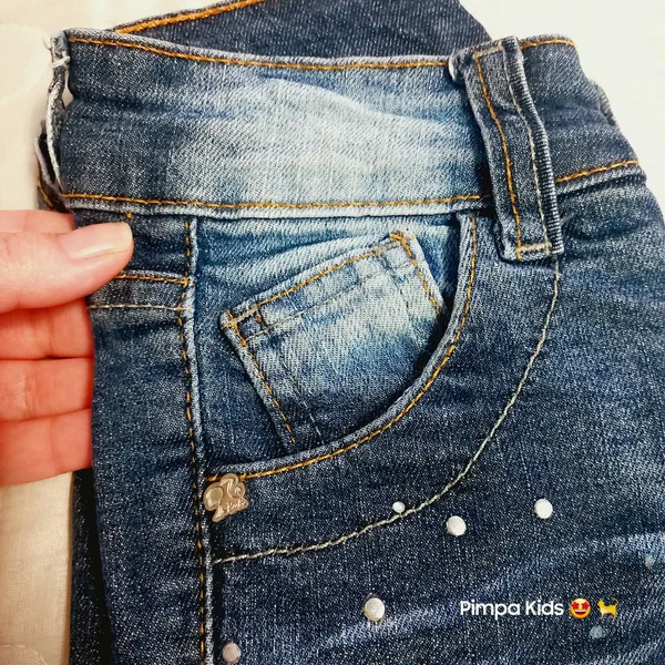 Calça jeans infantil Barbie tam 4