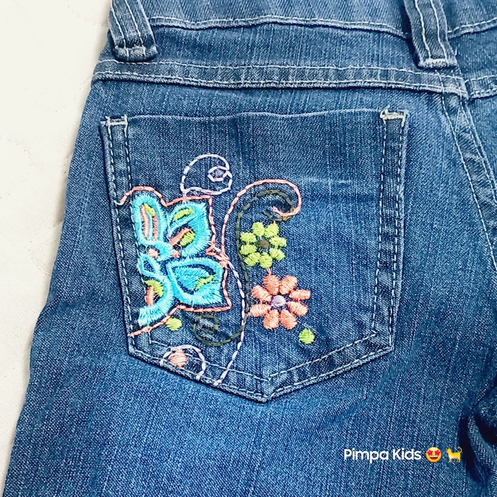 Calça jeans infantil Color Girl tam 4
