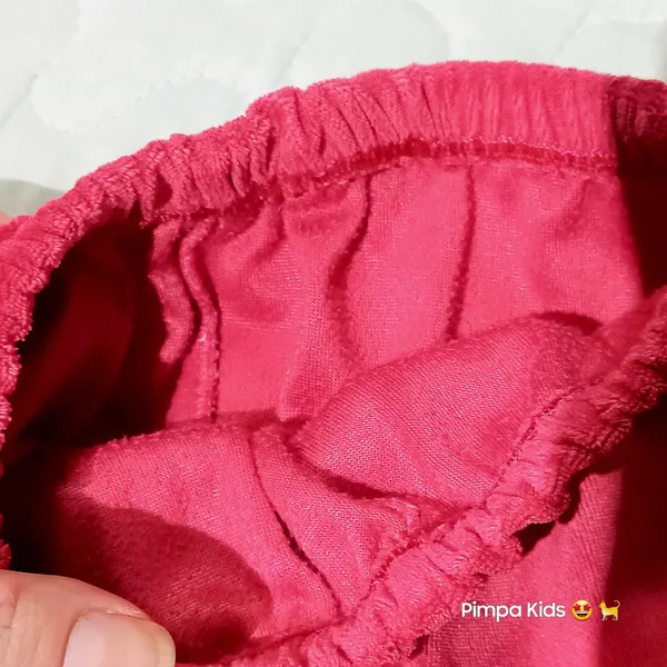 Calça bebê em plush tam 3/6 meses